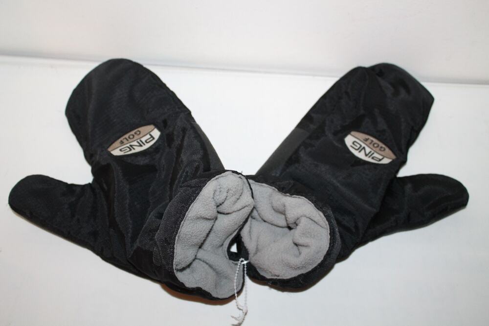 PING Golf Mittens, Large, Black Gray, Golf Accessories, Cold Weather